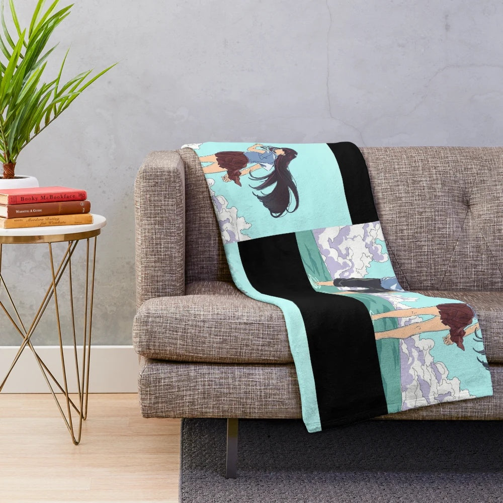 Komi San and Tadano Themed Plush Blanket for Anime Lovers