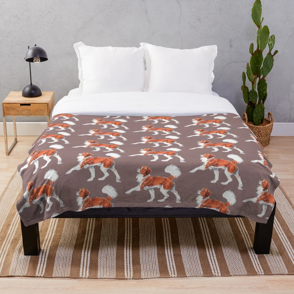 Kooikerhondje dog breed plush blanket