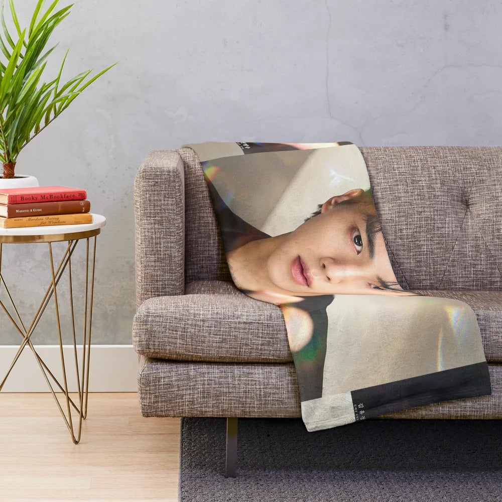 Soft and snuggly plush blanket featuring characters from the popular Korean drama "My Demon