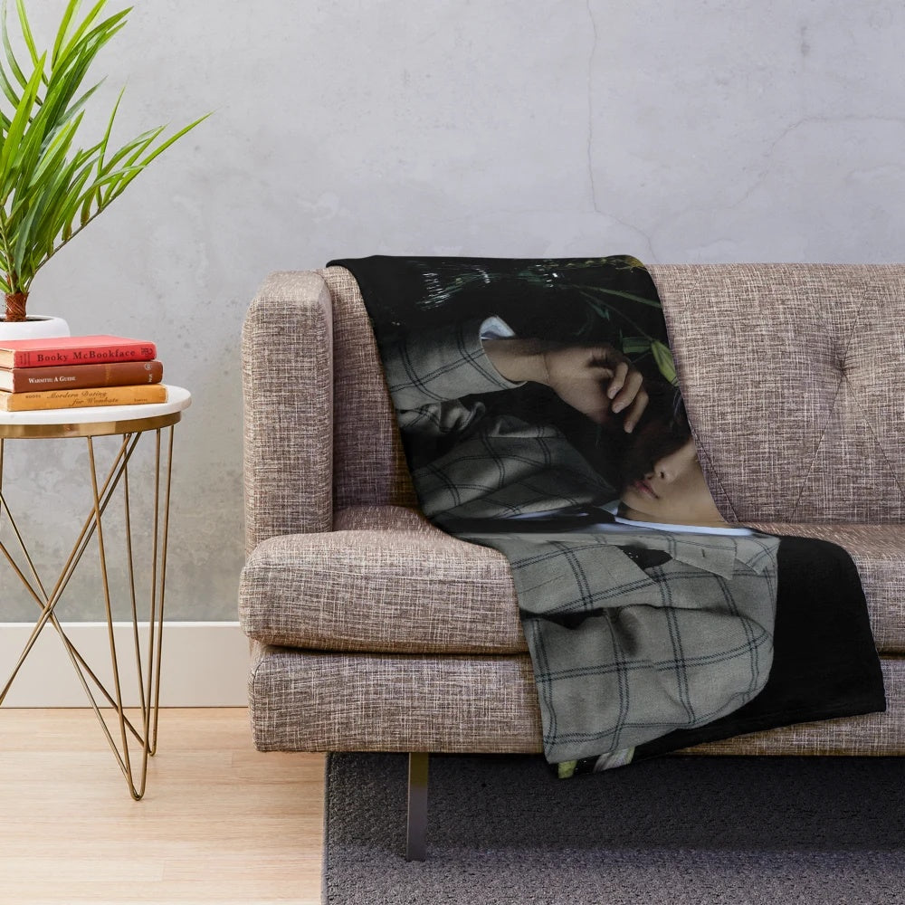 Soft and Stylish RM-Inspired Plush Blanket for Korean Pop Music Fans