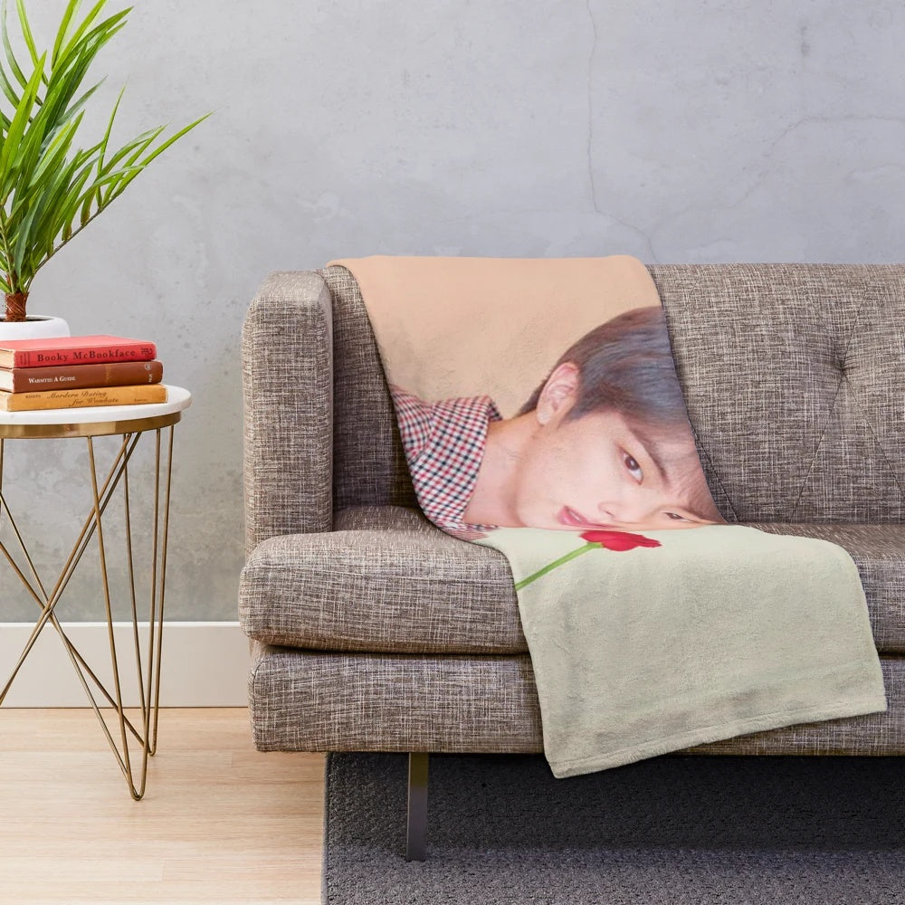 Soft and cozy plush blanket in Korean style design