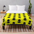 Korosensei plush blanket with soft yellow tentacles and a smiling octopus face