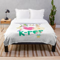 Kpop plush blanket with music theme