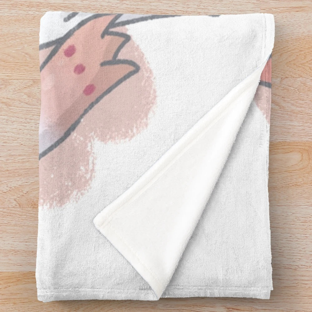 Soft and cuddly Kyubey-themed plush blanket for anime lovers