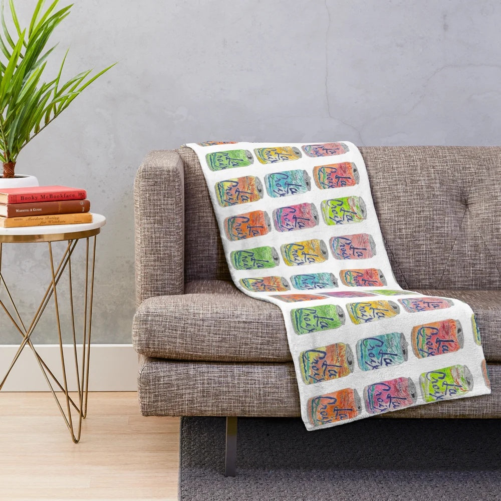 Soft and plush La Croix themed blanket