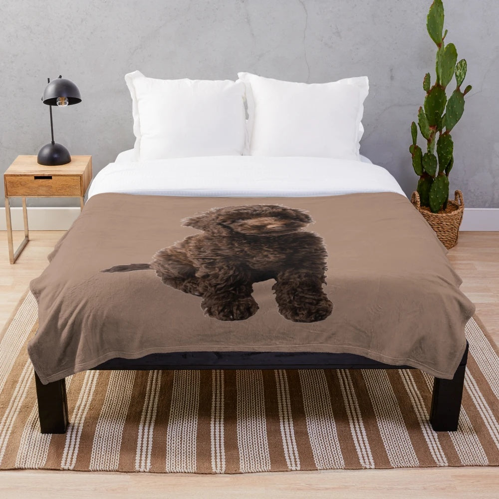 Soft and Cuddly Labradoodle Plush Blanket