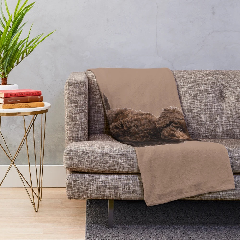 Soft and Cuddly Labradoodle Plush Blanket
