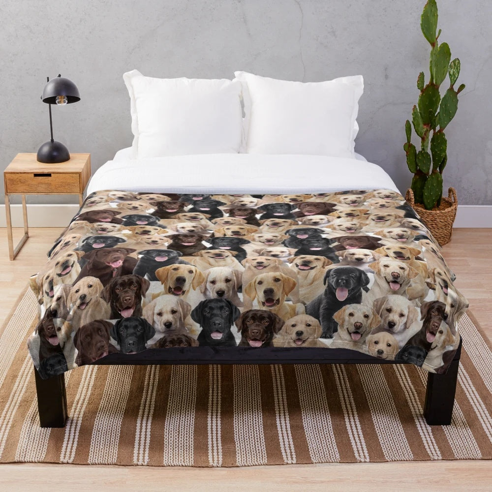Soft and Plush Labrador Dog Blanket