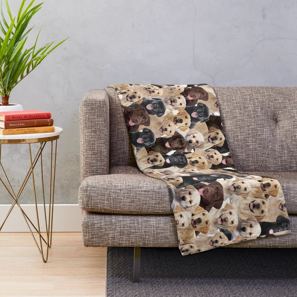 Soft and Plush Labrador Dog Blanket