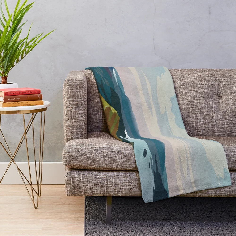 Lake District Plush Blanket with Catbells Mountain Landscape