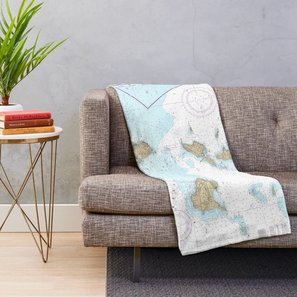 Soft and plush blanket featuring the beautiful islands of Lake Erie