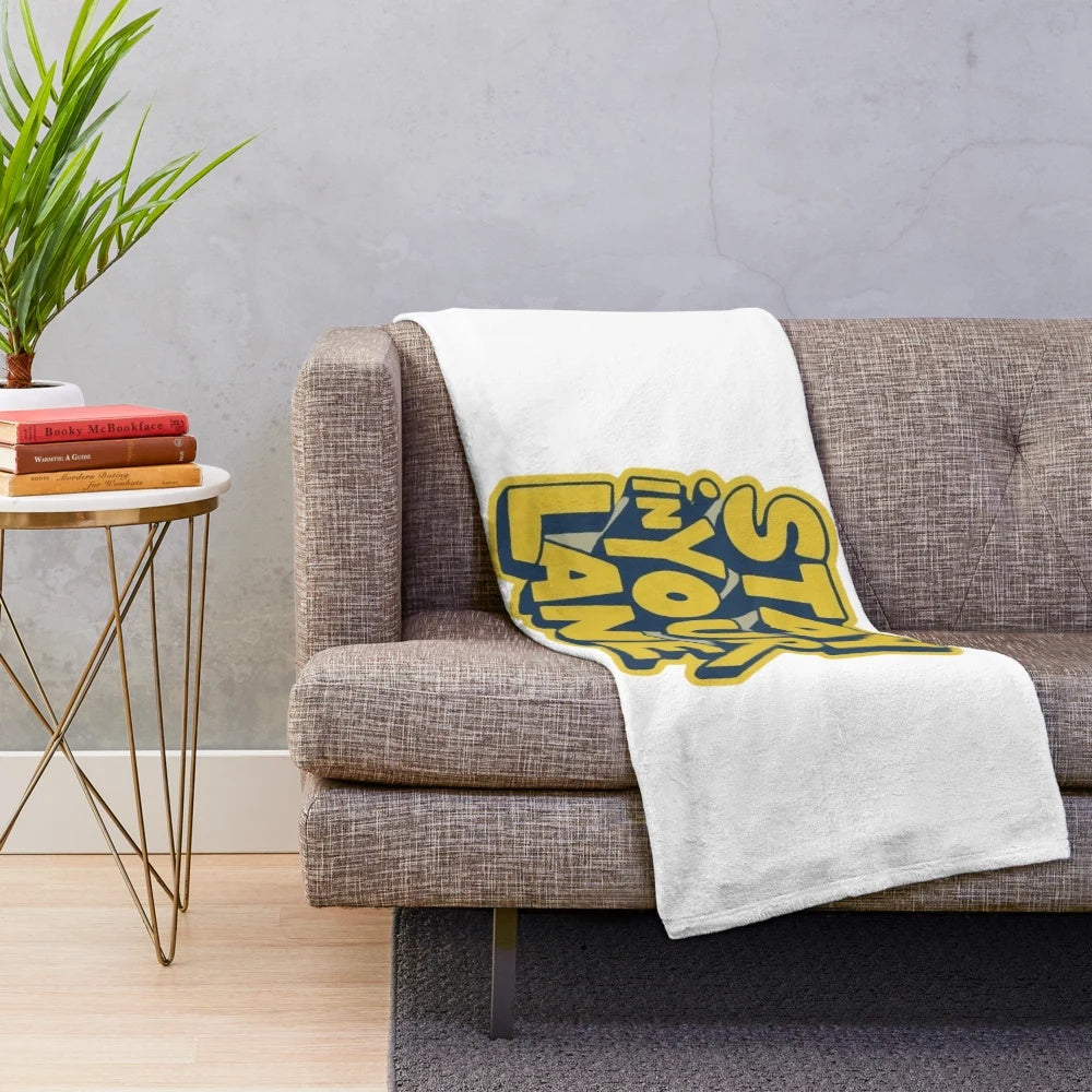 Cozy plush blanket with lane-inspired design