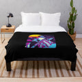 Soft, minimalist plush blanket featuring LANY-inspired 80s-style music art