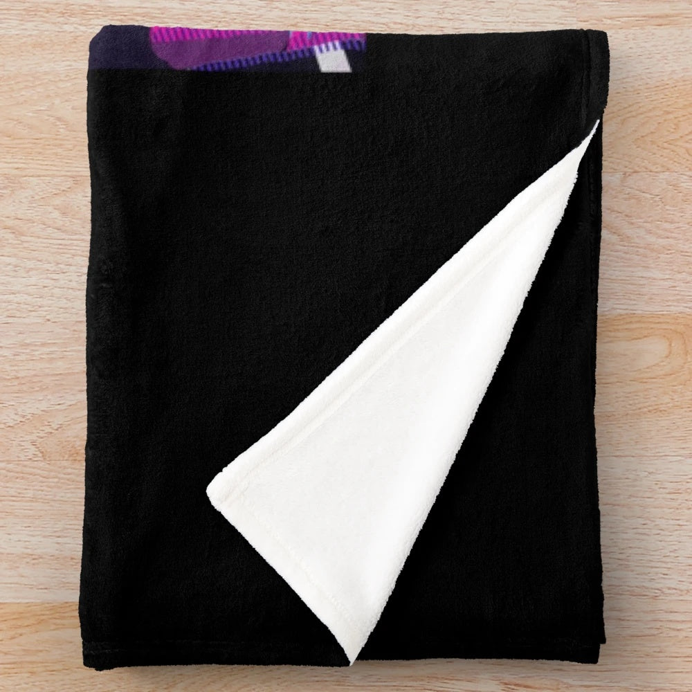 Soft, minimalist plush blanket featuring LANY-inspired 80s-style music art