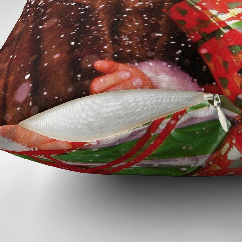 Plush "Last Christmas" pillow featuring Wham! band members George Michael and Andrew Ridgeley