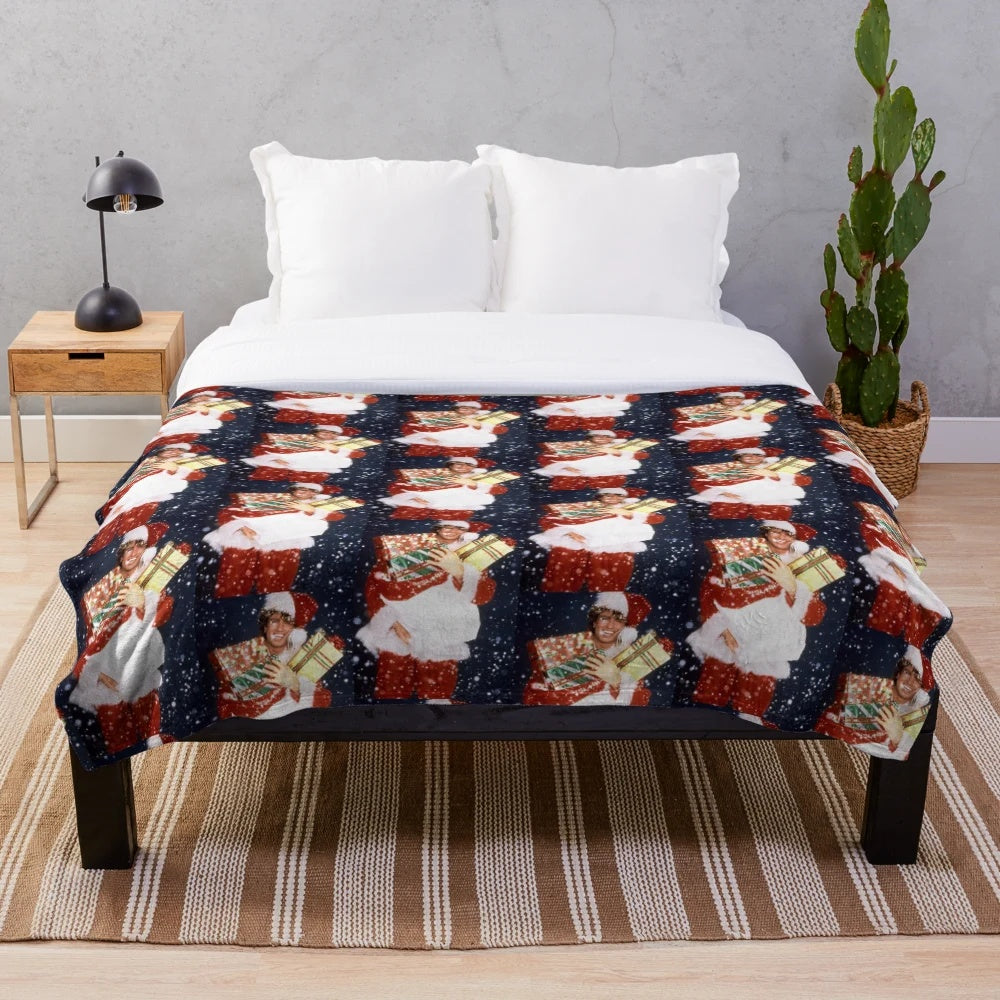 Cozy plush blanket featuring the title of the popular 80s Christmas song "Last Christmas