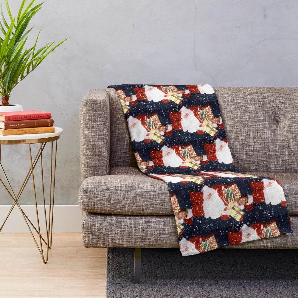 Cozy plush blanket featuring the title of the popular 80s Christmas song "Last Christmas