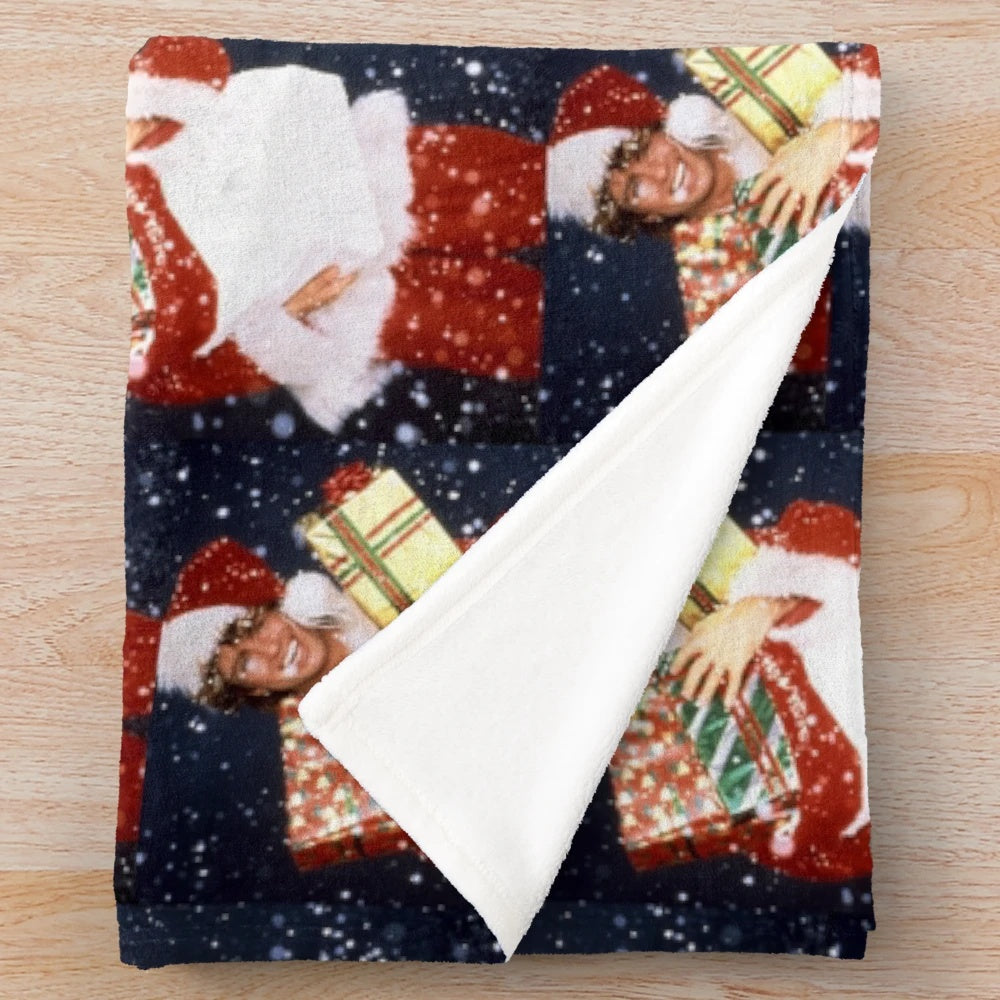Cozy plush blanket featuring the title of the popular 80s Christmas song "Last Christmas