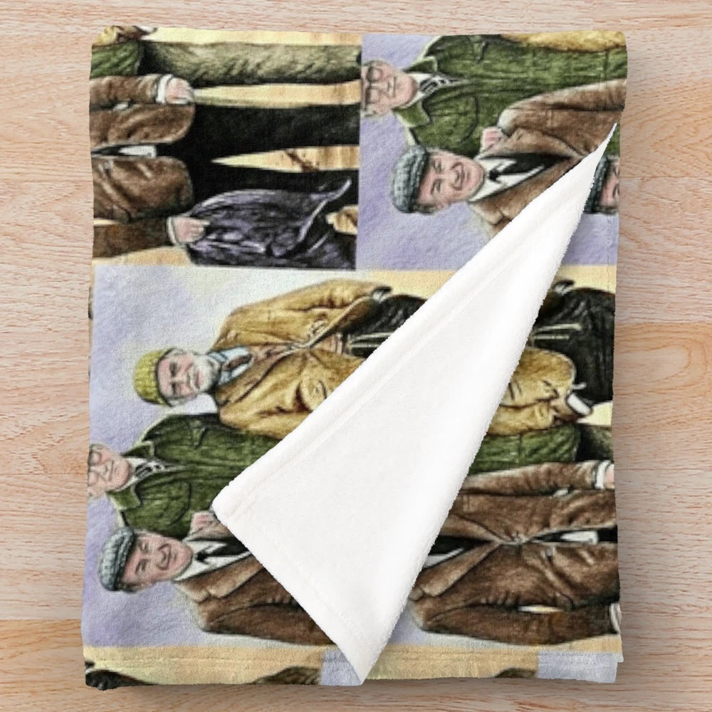 Last of the Summer Wine" inspired plush blanket featuring characters from the classic British comedy series