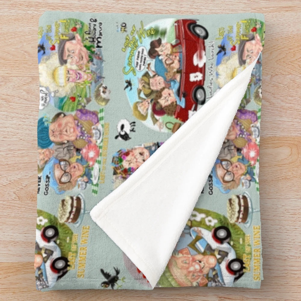 Plush blanket featuring "Last of the Summer Wine" design
