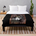 Cozy Last of Us inspired plush blanket with gaming and survival horror motifs