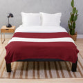 Latvian flag plush blanket for cozy Baltic home decor