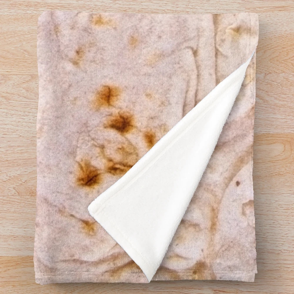 Lavash bread pattern plush blanket for cozy home decor