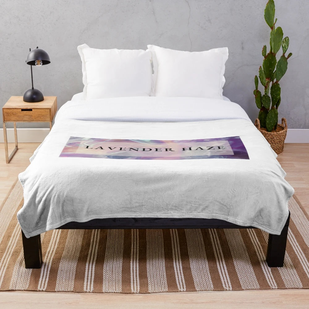 Plush lavender haze blanket inspired by Taylor Swift's music