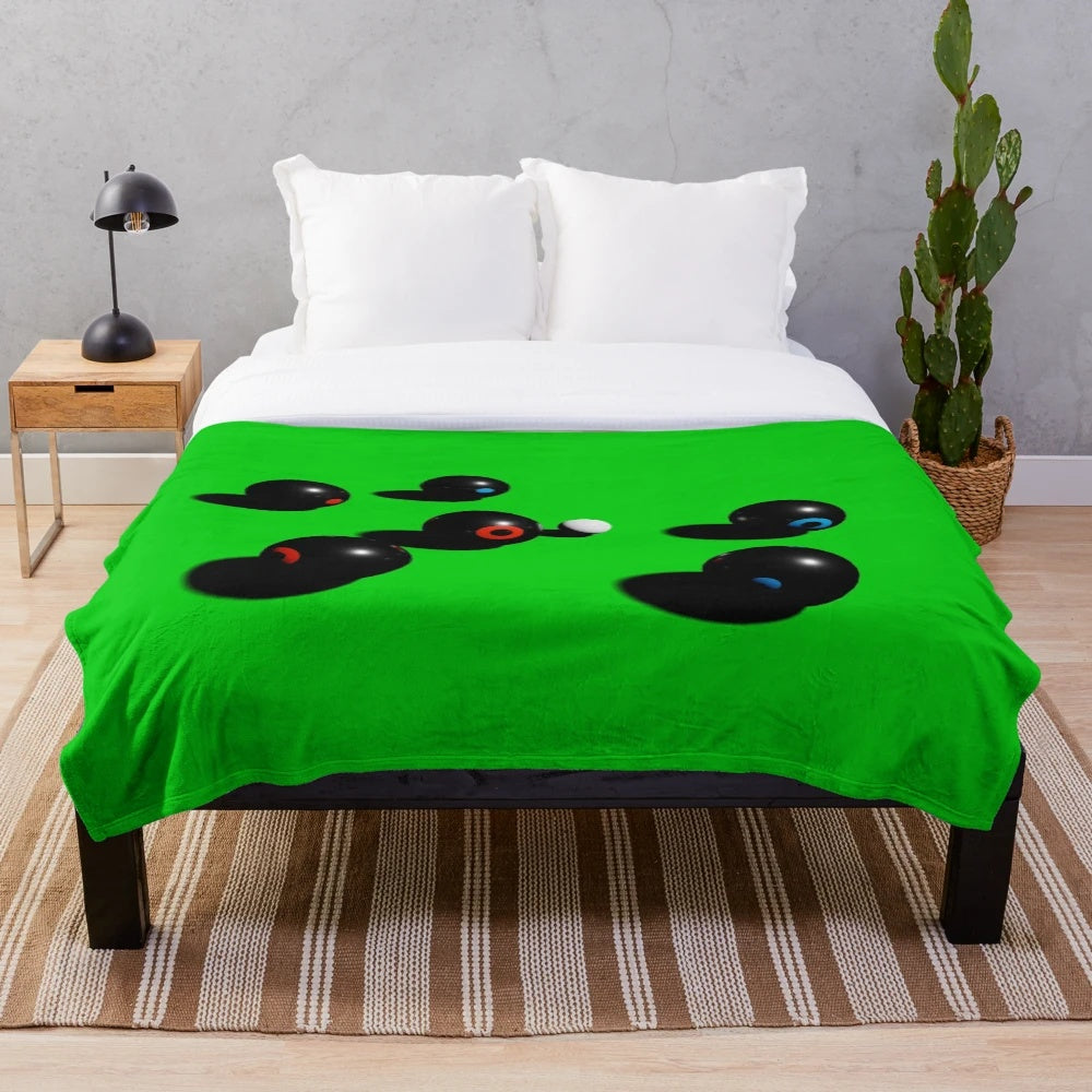 Lawn bowls plush blanket