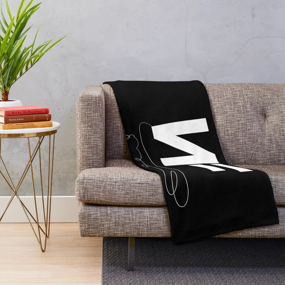 Soft and cozy plush blanket with "Leave Me Alone" design for NF fans