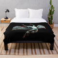 Led Zeppelin-inspired plush blanket with the iconic band's logo