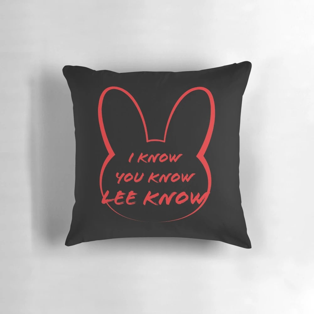 Soft and snuggly pillow featuring the Stray Kids member Lee Know