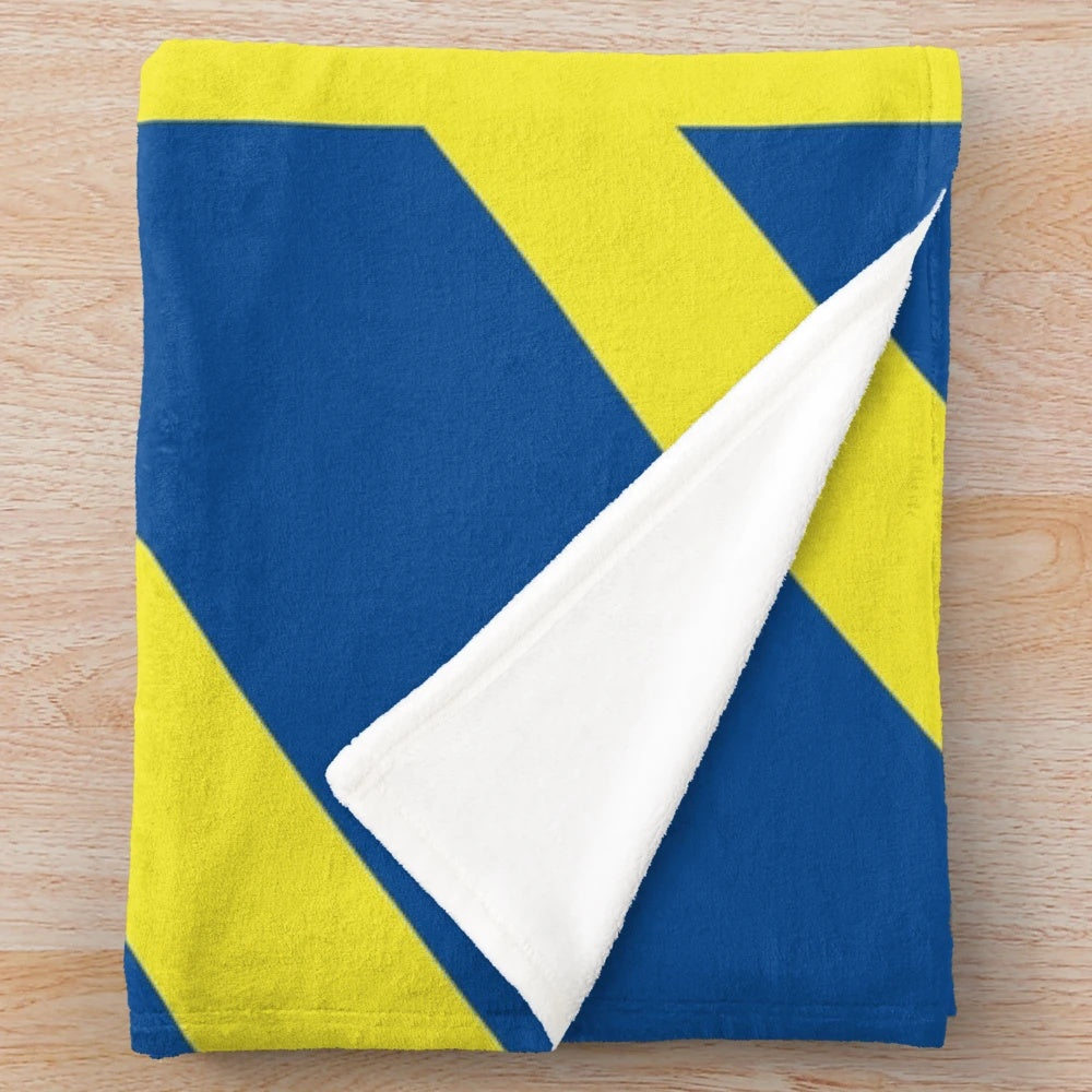 Leeds United Plush Blanket with Football Club Inspired Design