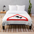 Cozy plush blanket featuring a design of legendary animals like unicorns and dragons