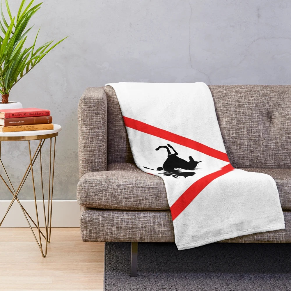 Cozy plush blanket featuring a design of legendary animals like unicorns and dragons