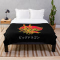 Cozy red legendary dragon plush blanket