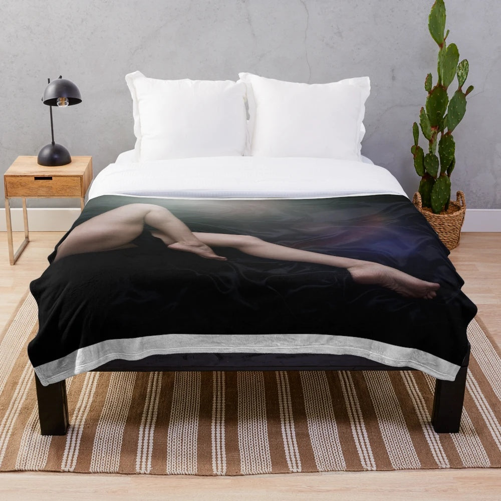Legs plush blanket providing soft and comfortable home decor