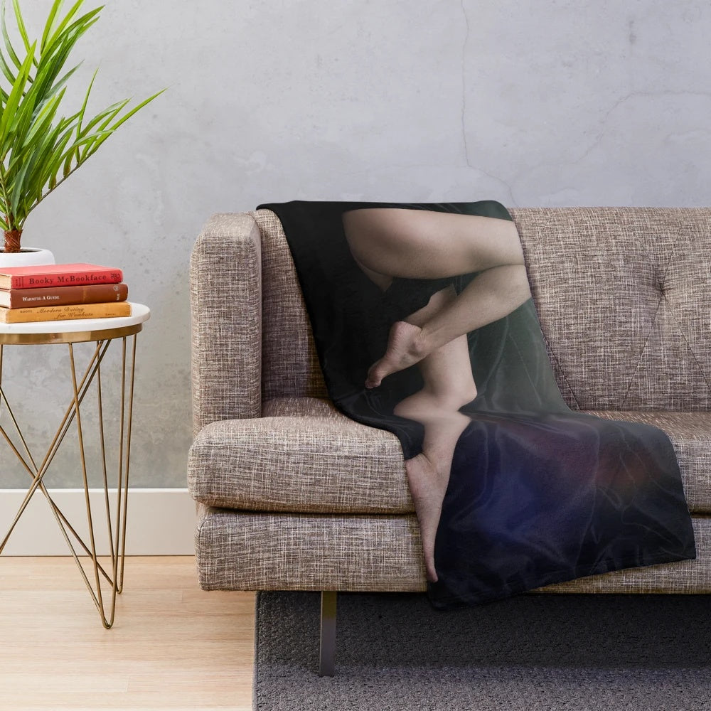 Legs plush blanket providing soft and comfortable home decor