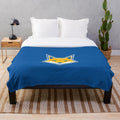 Leicester City inspired plush blanket with the club's crest and colors