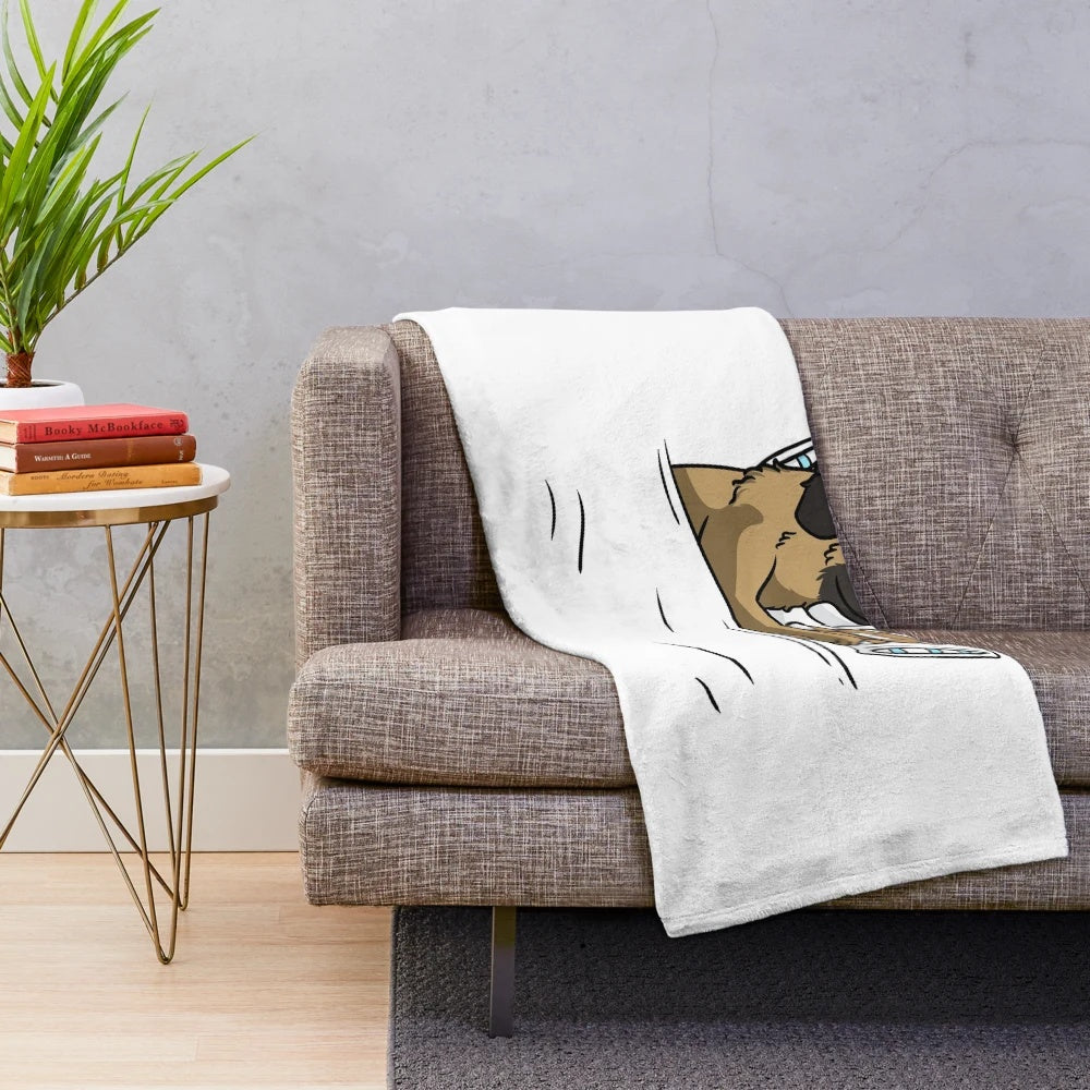Soft and cuddly Leonberger dog plush blanket