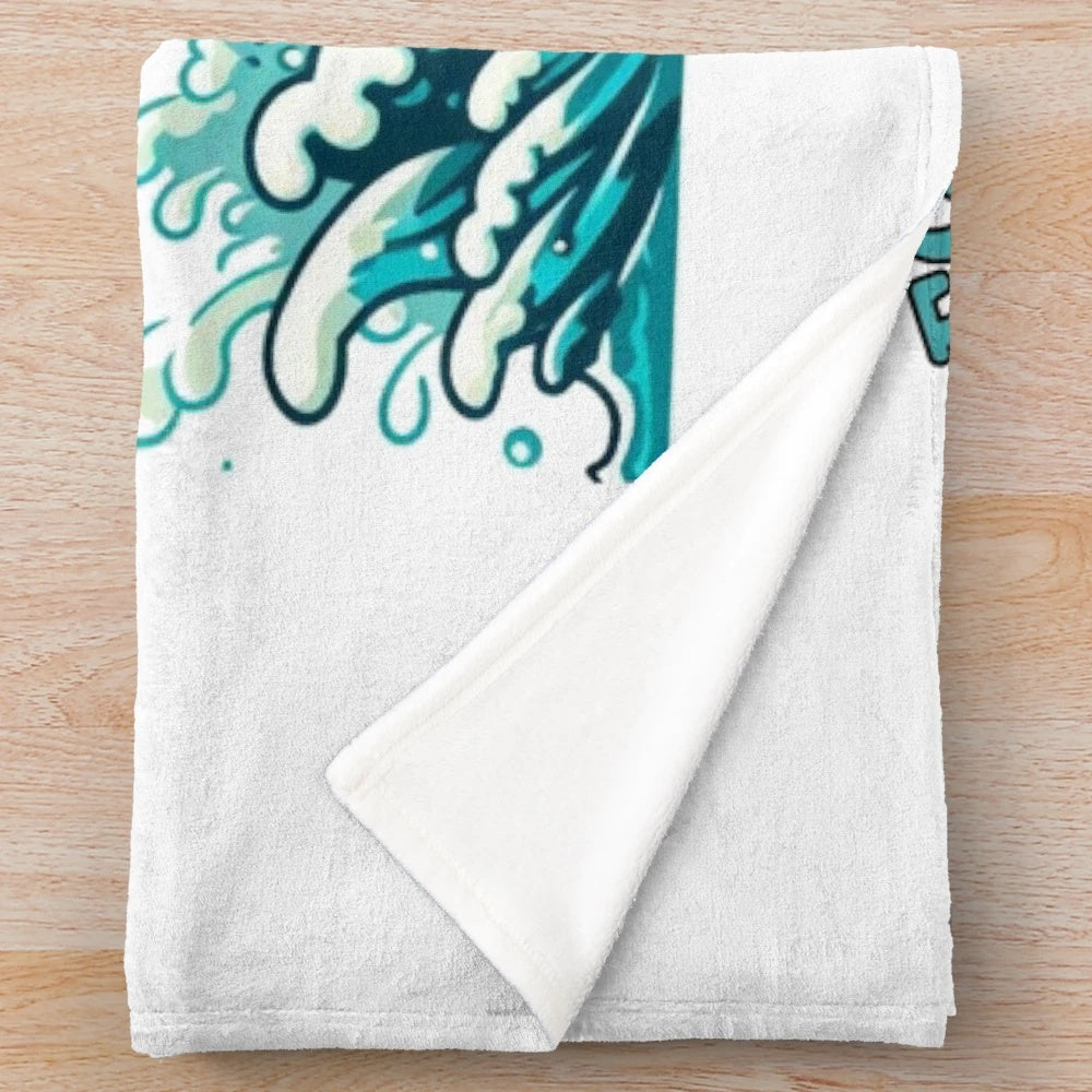 Plush blanket featuring a cuddly leviathan or sea monster design