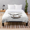 Leviathan plush blanket featuring a mythical sea monster design