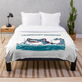 Soft and cuddly leviathan plush blanket featuring a mythical sea monster design