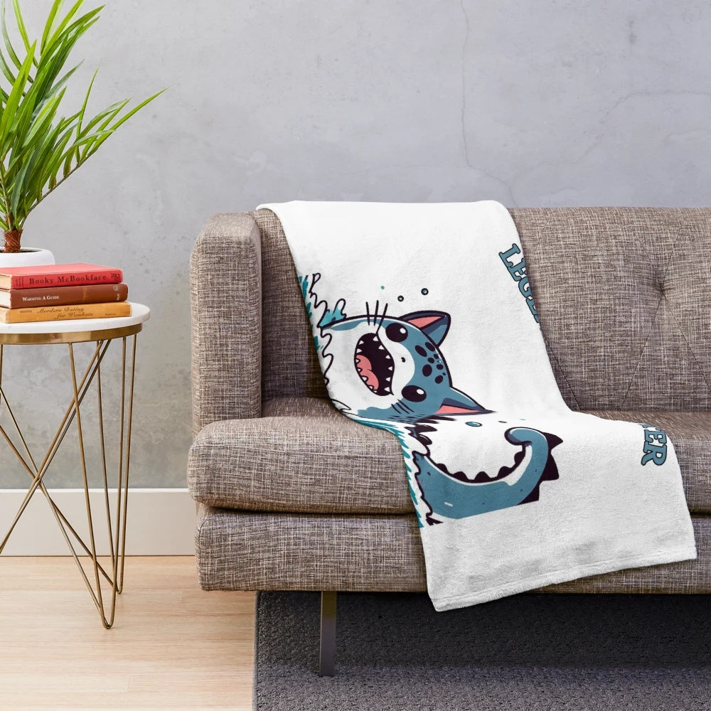 Soft and cuddly leviathan plush blanket featuring a mythical sea monster design