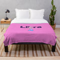 Libra mermaid plush blanket with purple and pink colors