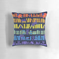 Soft, colorful pillow featuring two adorable kittens sitting among books and a rainbow