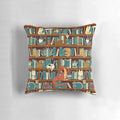 Plush pillow featuring a fantasy book and dragon design, perfect for pet owners and book enthusiasts.