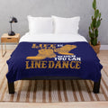 Line dancing plush blanket with a country music-inspired design
