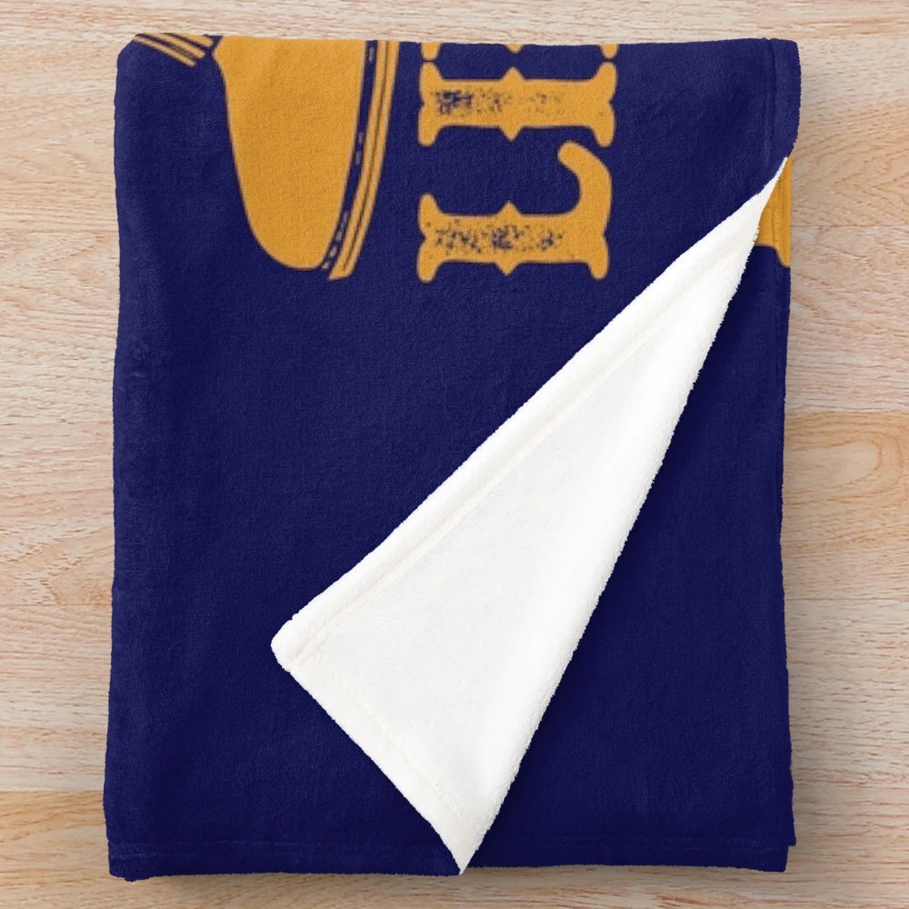 Line dancing plush blanket with a country music-inspired design