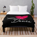 Plush line dance themed blanket